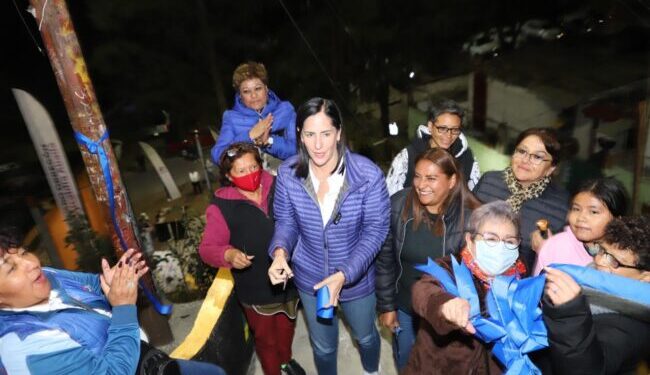 Lía Limón entregó el décimo camino blindado en Álvaro Obregón