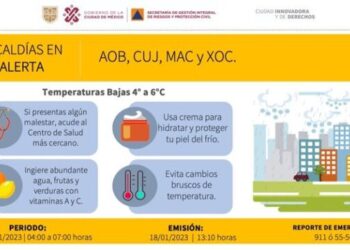 Activan Alertas por bajas temperaturas en 6 Alcaldías