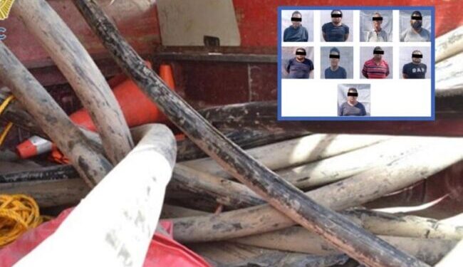 Capturan a 11 personas por robar media tonelada de tubos de cobre en GAM