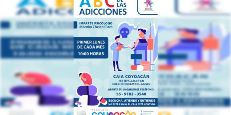 Invitan al Taller “ABC de las Adicciones” en Coyoacán