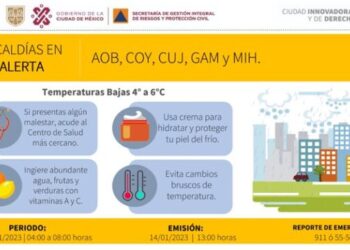 Activan alertas por bajas temperaturas con posibles heladas en 10 Alcaldías