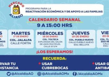 Anuncian calendario del Mercado Aliado en ÁO