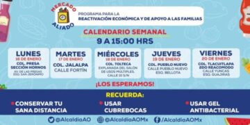 Anuncian calendario del Mercado Aliado en ÁO