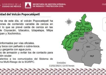 Activan alerta  en Alcaldías por caída de ceniza del Popocatépetl