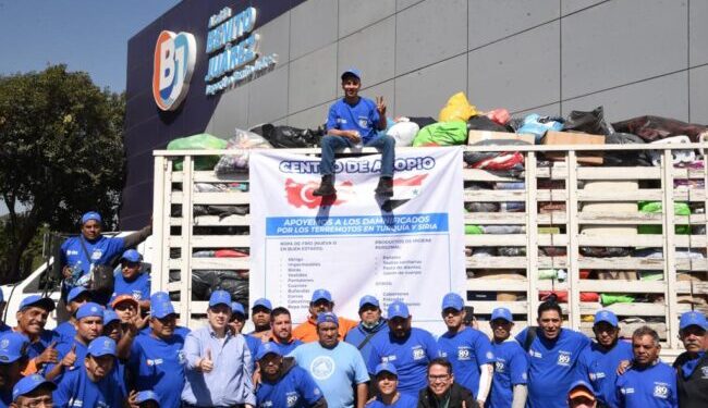 Recolecta Alcaldía Benito Juárez 17 toneladas de apoyo para damnificados de Turquía y Siria