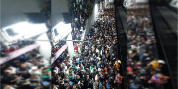 Reportan usuarios atrasos en servicio de Líneas del Metro