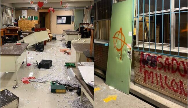 Vandalizan encapuchados instalaciones del CCH Azcapo