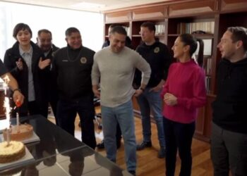 Asiste Sheinbaum al cumpleaños de García Harfuch