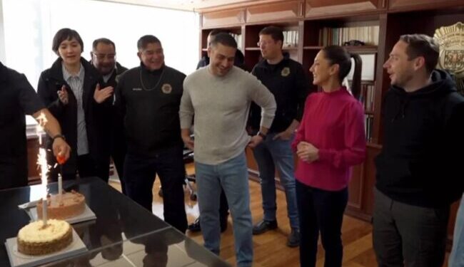 Asiste Sheinbaum al cumpleaños de García Harfuch
