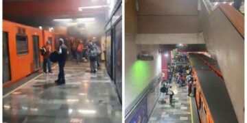 Reportan usuarios humo y aglomeraciones en L-9 del Metro CDMX