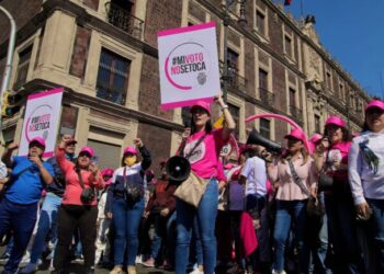 Asiste Lía Limón a marcha por defensa del INE