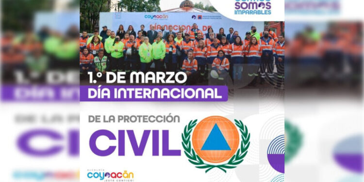 Conmemoran el Día Internacional de Protección Civil en Coyoacán