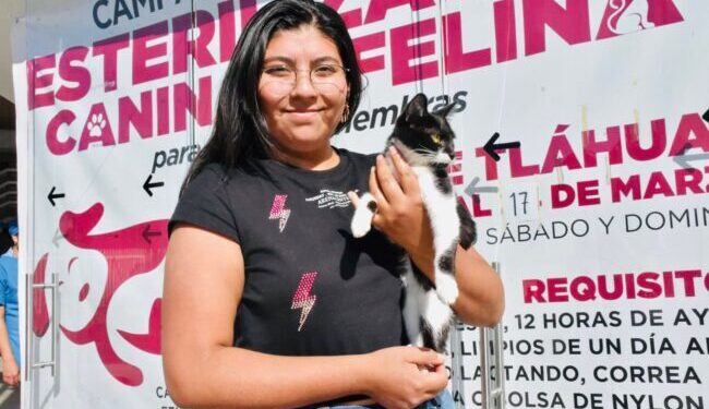 Jornada intensa de esterilización canina y felina en Tláhuac