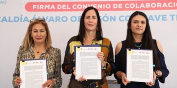 Firma Lía Limón convenio “¡1, 2, 3 ¡por el aprendizaje!”, con Save the Children