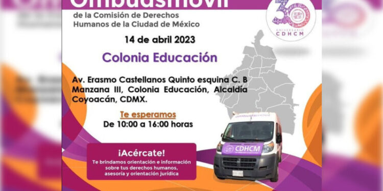 Invitan al Ombudsmóvil de CDHCDMX en Coyoacán