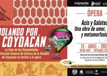 Invitan a la ópera “Acis y Galatea” en Coyoacán