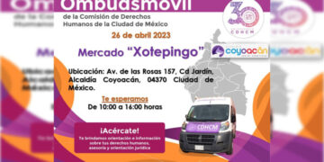 Invitan al Ombudsmóvil de CDHCDMX en Coyoacán