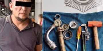 Capturan a hombre que robó tubería de cobre en estación Coyuya de L5 del Metrobús