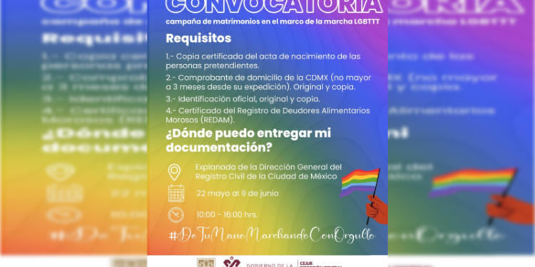 Anuncia GCDMX inscripciones para bodas colectivas y cambio de género