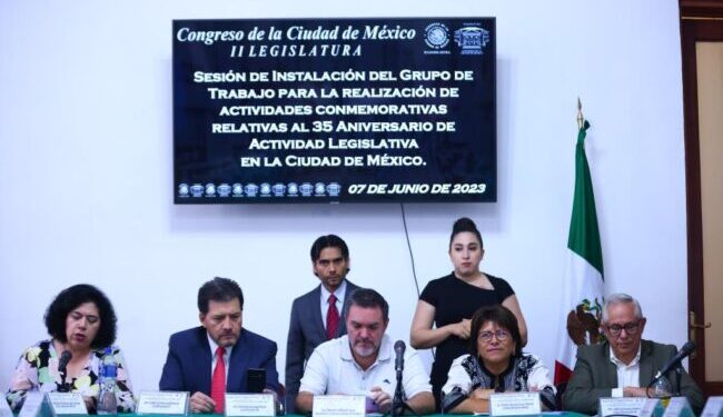 Encabeza Martha Ávila la instalación del Grupo de Trabajo para Conmemoración de 35 años de Actividad Legislativa en CDMX