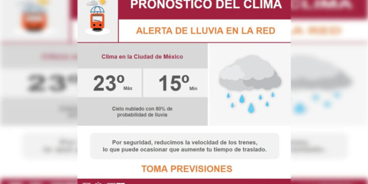 Implementa Metro CDMX marcha lenta por lluvias