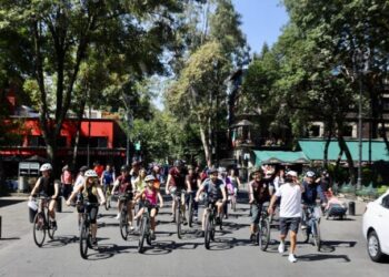 Inauguran con éxito Paseo Ciclista en Coyoacán