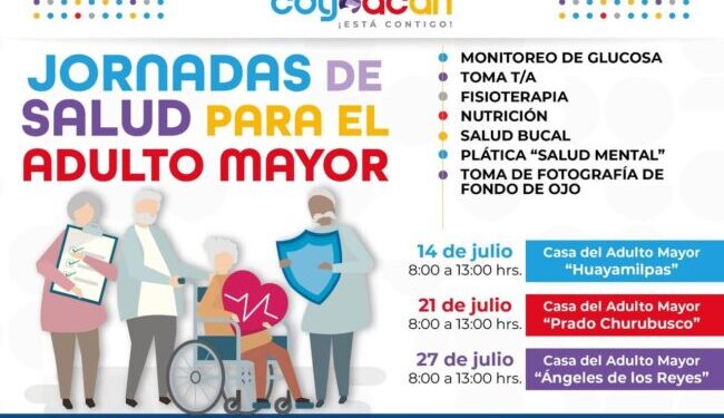 Anuncia Coyoacán 3 Jornadas de   Salud para el adulto mayor