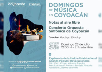 Invita Sinfónica de Coyoacán al concierto ‘Notas al aire’
