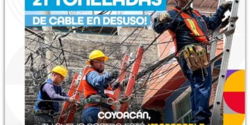 En Coyoacán, 21 toneladas menos de cable en desuso