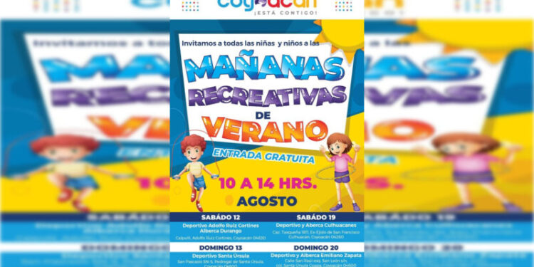 Invita Coyoacán a las «Mañanas Recreativas de Verano»