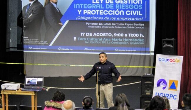 Charlan con empresarios sobre protección civil en Coyoacán