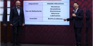 El Jefe de Gobierno indicó que también se adquieren 30 mil lámparas, más de mil 500 torniquetes, más de 12 mil aisladores para barras guía, 26 grúas, 18 escaleras eléctricas, entre otros. FOTO: GCDMX