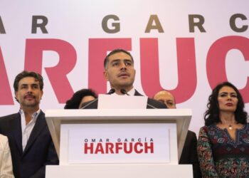 Omar García Harfuch anunció que competirá por la candidatura de Morena para la Jefatura de Gobierno de la Ciudad de México en la elección del 2024. FOTO: ESPECIAL