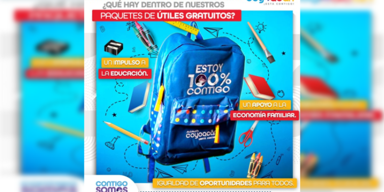 Continúa Alcaldía Coyoacán entrega de paquetes de útiles gratuitos