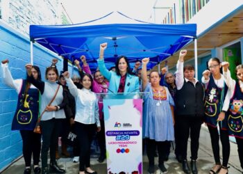 La alcaldesa de la Alcaldía Álvaro Obregón Lía Limón encabezó, la reapertura de la Estancia Infantil 29 “Liceo Pedagógico Yesai”, programa social que es el estelar de su administración que ya cumplió dos años, y además es la base social y política con la cual compite para lograr la candidatura del Frente Amplio por México a la Jefatura de Gobierno de la CDMX. FOTO: Alcaldía ÁO