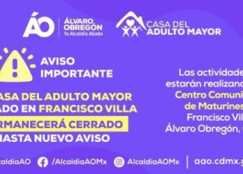 Casa del Adulto Mayor permanecerá cerrada hasta nuevo aviso