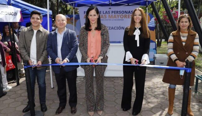 Encabeza Lía Limón la feria de las personas adultas mayores “En armonía contra la neumonía”