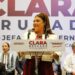 La precandidata única de Morena para la Jefatura de Gobierno Clara Brugada aseveró que en 2024, los habitantes de la Ciudad de México elegirán entre dos opciones: la corrupción que representa el “cártel inmobiliario” o la “honestidad que significa la Cuarta Transformación”. FOTO: Campaña Brugada