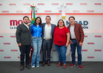 La precandidata de Morena a la Jefatura de Gobierno, Clara Brugada celebró que la exdiputada local Leticia Varela sea quien represente a su partido para competir por la Alcaldía Benito Juárez en la elección del 2024. FOTO: X / Lety Varela