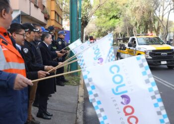 “Nuestro gobierno refrenda el compromiso con las y los vecinos, seguiremos atendiendo puntos de inseguridad y trabajando en conjunto con autoridades de la Secretaría de Seguridad Ciudadana del Gobierno de la Ciudad de México”, expresó el alcalde de Coyoacán, Giovani Gutiérrez. FOTOS: Especial