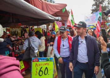 Con dos actos masivos, el precandidato de la coalición Va por la Ciudad de México, Santiago Taboada, cerró precampaña este miércoles, manifestándose seguro y sin miedo ante lo que pueda hacer el gobierno capitalino para aventajar a su candidata. Foto: Campaña Santiago Taboada