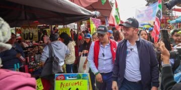 Con dos actos masivos, el precandidato de la coalición Va por la Ciudad de México, Santiago Taboada, cerró precampaña este miércoles, manifestándose seguro y sin miedo ante lo que pueda hacer el gobierno capitalino para aventajar a su candidata. Foto: Campaña Santiago Taboada
