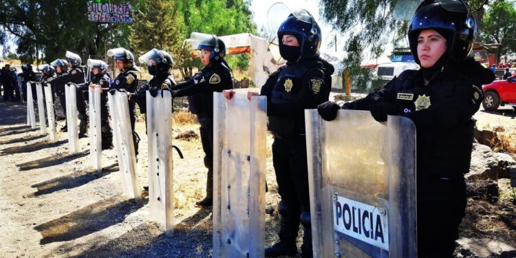 Con el objetivo de contener el crecimiento de la mancha urbana en Áreas Naturales Protegidas de la demarcación, se implementó un fuerte operativo en el ejido conocido como “Las Tablas”.  FOTOS: Especial