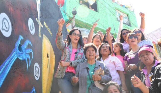 Con el Mural Urbano del artista Reko, “Por seguridad, cuida con quién chateas», la alcaldesa Lía Limón conmemora el Día Naranja