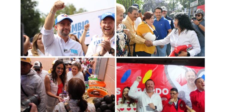 En el primer mes de campañas de los candidatos a la Jefatura de Gobierno, la oficialista Clara Brugada y el opositor Santiago Taboada no parecen haber emocionado gran cosa. Prácticamente es un hecho que se movieron poco las agujas de las tendencias, con un ligero repunte del opositor. FOTOS: Especial