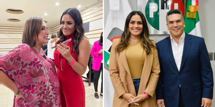 Tras la marcha del 8M de 2021, la entonces diputada del PVEM, Alessandra Rojo de la Vega recibió la llamada telefónica de la jefa de Gobierno, Claudia Sheinbaum, para reclamarle los señalamientos que hizo en el sentido de que hubo violencia de parte de los cuerpos policiales de la Ciudad de México contra quienes salieron a las calles a conmemorar el Día Internacional de la Mujer. FOTOS: X / Alessandra – X / Alejandro Moreno