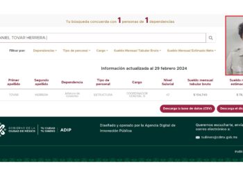 Ayer otra vez se evidenció de mentiroso el jefe de Gobierno, Martí Batres: negó que labore en su gobierno el ecuatoriano Ismael Daniel Tovar Herrera, quien fue asesor del gobierno de Rafael Correa en Ecuador, quien hoy está preso por corrupción. Sin embargo, en la página “Tu Ciudad, tu dinero” del gobierno capitalino, Tovar Herrera aparece con el cargo de “Coordinador General B”, con un “sueldo mensual tabular bruto de 104 mil 740 pesos”. FOTOS: Página web GCDMX y RRSS