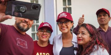 Gaby Osorio, la aspirante a la candidatura por la coalición "Seguiremos Haciendo Historia en la Ciudad de México" por la alcaldía de Tlalpan, dio a conocer la propuesta denominada "Comunidades del Bienestar" con la que busca garantizar la seguridad en la demarcación. FOTO: Especial