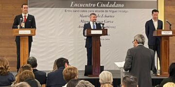 Mauricio Tabe, candidato a la alcaldía Miguel Hidalgo de la coalición Va X la Ciudad de México, refrendó sus aspiraciones de lograr la reelección a dicho cargo tras ganar de manera contundente en su presentación durante el Encuentro Ciudadano entre candidatos organizado por la agrupación vecinal La Voz de Polanco. FOTO: Especial