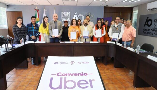 Firman Álvaro Obregón y Uber convenio de colaboración para combatir la violencia de género
